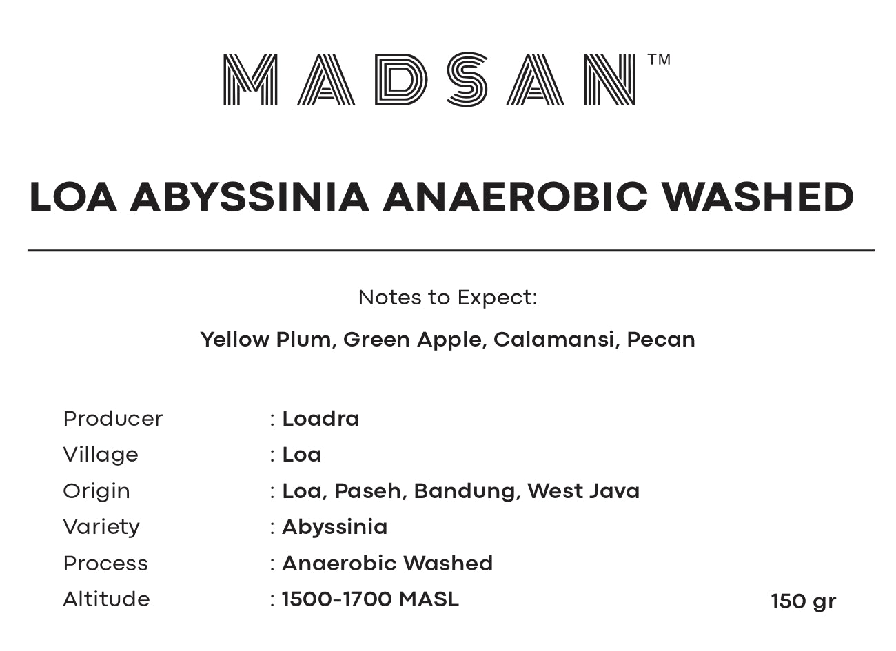Loa Abyssinia Anaerobic Washed